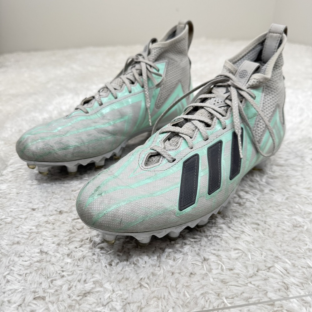 Adidas Freak 23 Carbon Football Shoes Mens Size 12 Gray Green Lace Cleats Turf